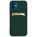 Card Case silicone wallet case with card holder documents for Samsung Galaxy S21 Ultra 5G dark green