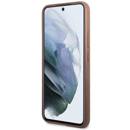 Guess 4G Metal Logo - Etui Samsung Galaxy S23 (brązowy)