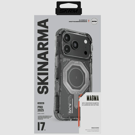 Etui Skinarma Magma do iPhone 17 Pro     Magnetic Charging grafitowy