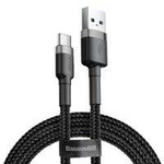 Baseus Cafule Cable - Kabel do ładowania i transmisji danych USB do USB-C 3 A, 0.5 m (szary/czarny)