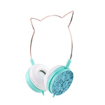 Słuchawki nagłowne CAT EAR model YLFS-22 Jack 3,5mm niebieskie