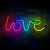 Neon LED RGB LOVE FLRN01 + pilot Forever Light