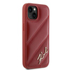 Karl Lagerfeld KLHCP15SPQDSMGR iPhone 15 / 14 / 13 6.1" czerwony/red hardcase Diagonal Quilted Script