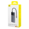 HUB USB 6w1 Baseus Metal Gleam Series II USB-A/USB-C/USB-C PD/HDMI/RJ45/SD/TF - czarny