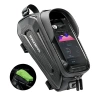 Rockbros B68 Fahrradtasche für gepanzerten Rahmen mit Handytasche und Abdeckung 1,7 l – Schwarz