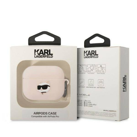 Karl Lagerfeld Silicone NFT Choupette Head 3D - Etui AirPods Pro (różowy)