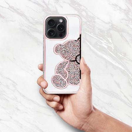 Futerał TEDDY BEAR do IPHONE 15 Pro różowy