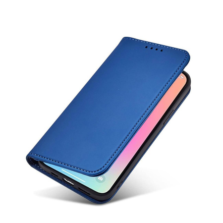 Magnetkartenhülle für iPhone 13 Pro Max Tasche Kartenetui Kartenhalter Blau