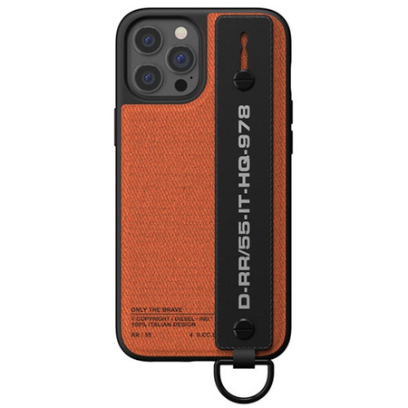 Diesel Handstrap Case Utility TwilliPhone 12/12 Pro czarno-pomarańczowy/black-orange 44288