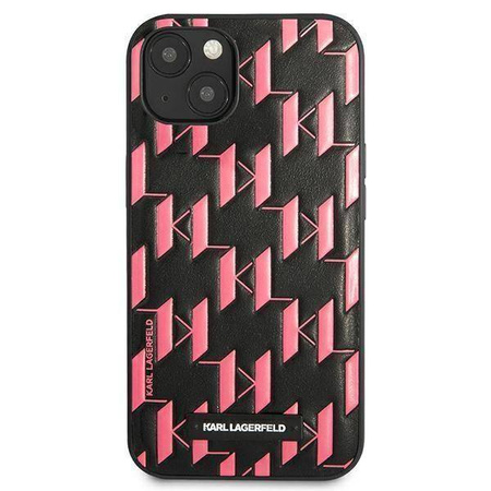Original Case IPHONE 13 MINI Karl Lagerfeld Hardcase Monogram Plaque (KLHCP13SMNMP1P) pink