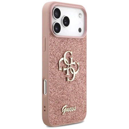 Guess Fixed Glitter Big 4G Case for iPhone 17 Pro Max - Pink
