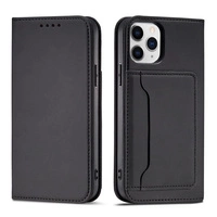 Magnet Card Case for iPhone 12 Pro Pouch Card Wallet Card Holder Black