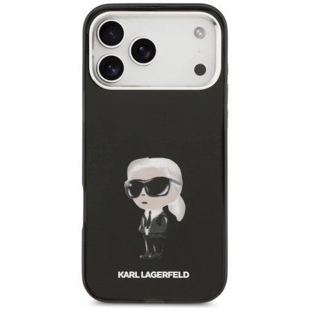 Karl Lagerfeld IML Aquarelle Karl &amp; Logo MagSafe Case for iPhone 17 Pro Max - Black