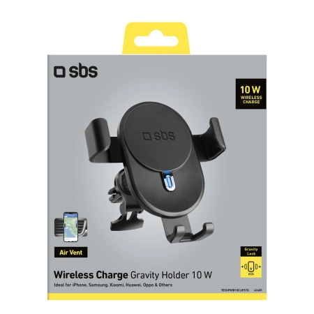 Smartphone-Halterung mit SBS-Induktionsladegerät TESUPWIR10CLIPSTG 10W - Schwarz