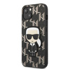 Original Handyhülle IPHONE 13 MINI Karl Lagerfeld Hardcase Monogram Ikonik Patch schwarz