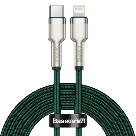 Baseus Cafule Series Metal Data Cable Type-C to iP PD 20W 2m Green