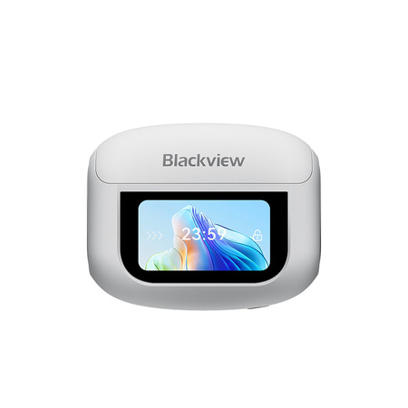 Blackview Słuchawka bluetooth AirBuds 12 TWS BT 5.4 LCD BIAŁY 400mAh