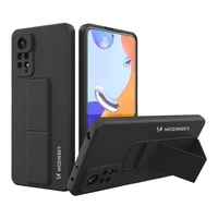 Wozinsky Kickstand Case Silikon Ständer Cover für Xiaomi Redmi Note 11 Pro schwarz