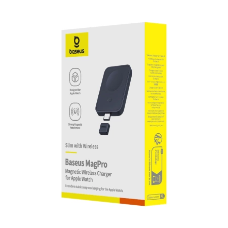 Baseus MagPro 2.5W Magnetic Inductive Charger for Apple Watch - Black