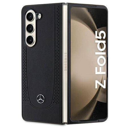 Original Case SAMSUNG GALAXY Z FOLD 5 Mercedes Hardcase Leather Urban (MEHCZFD5ARMBK) black