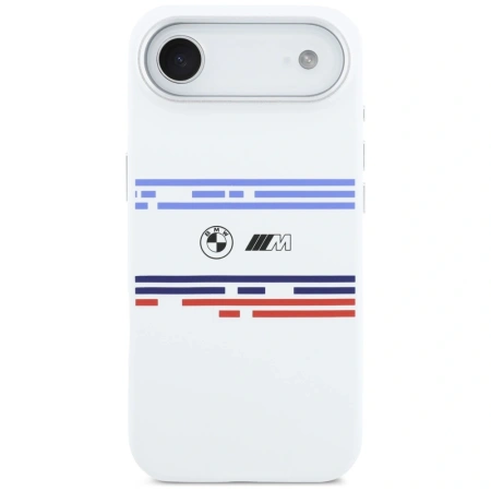 BMW M Silicon Horizontal Line MagSafe Case for iPhone Air - White