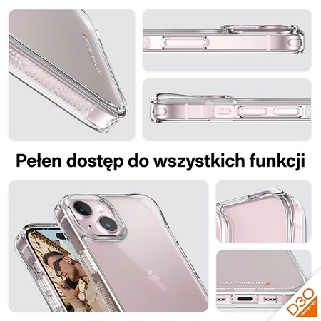 PanzerGlass HardCase with D3O and Military Grade Certification for iPhone 15/14/13 - Transparent