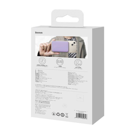 Powerbank Baseus Magnetic Mini 10000mAh 20W (fioletowy)