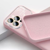 Soft Silicone Lens Case do Iphone 14 Pro Max jasnoróżowy