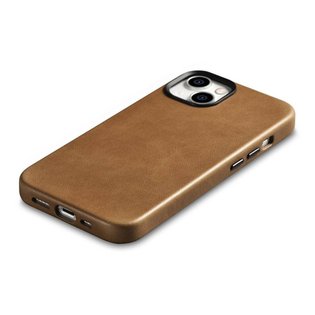 iCarer Case Leather genuine leather case for iPhone 14 braun (WMI14220701-TN) (MagSafe compatible)