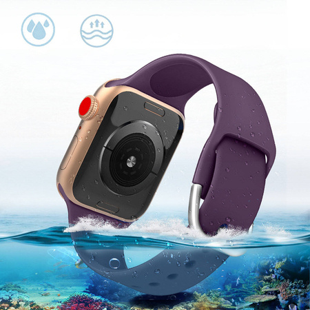 Silicone Strap APS Silicone Watch Band 8/7/6/5/4/3/2 / SE (45/44 / 42mm) Strap Watchband Purple