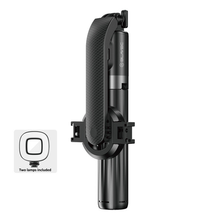 Blavec Selfie Stick Aluminium Fusion P07 Magsafe tripod + pilot + 2 lampy 1,4 metra (SSFP07-MTR2LB14) czarny