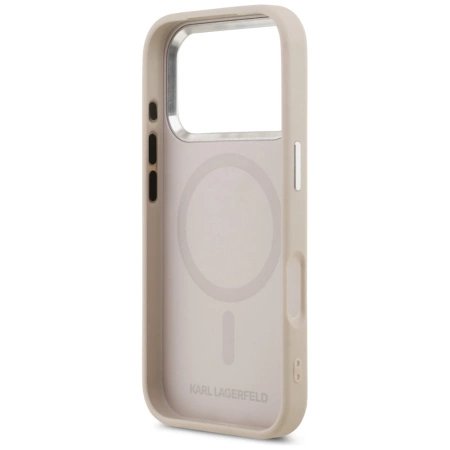 Karl Lagerfeld Choupette Pin MagSafe Case for iPhone 17 Pro Max - Pink