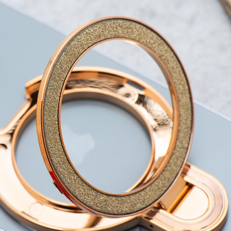 Stojak na telefon CIRCLE GLITTER - naklejany - złoty