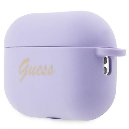 Guess, GUAP2LSCHSU AirPods Pro 2 Cover Lila/Lila Silikon-Charme-Herzkollektion