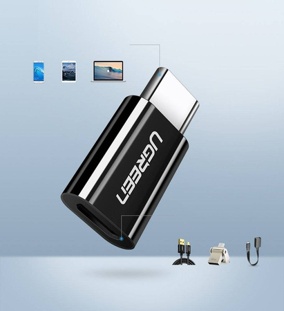 Ugreen adapter przejściówka z micro USB na USB Typ C czarny (30391)