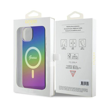 Guess IML Iridescent MagSafe - Etui iPhone 15 Plus (kolorowy)