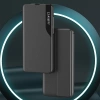 Eco Leather View Case elegante Hülle mit Klappe und Ständer für iPhone 16e - Schwarz