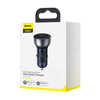 Baseus ładowarka samochodowa USB / USB Typ C 65 W 5 A SCP Quick Charge 4.0+ Power Delivery 3.0 ekran LCD przezroczysty (CCKX-C0A)