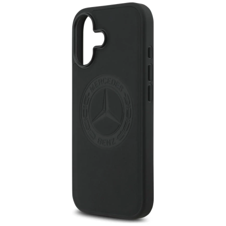 Mercedes Leather Vintage Logo MagSafe Case for iPhone 17 - Black