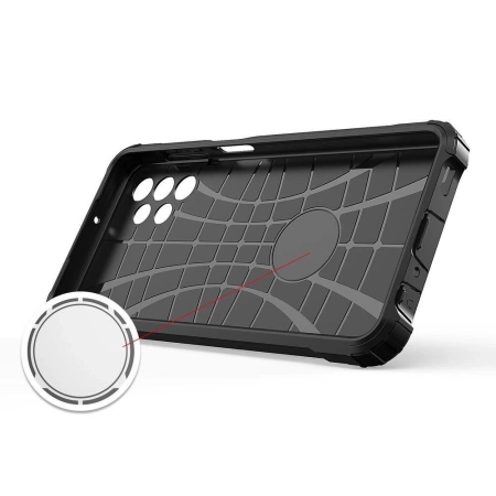Hybrid Armor Case Tough Rugged Cover für Samsung Galaxy A73 schwarz