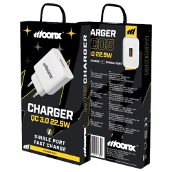 MOONX Netz-Ladegerät MC05 22,5W 1xUSB QC3.0 weiss