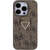 Guess nakładka do iPhone15 Pro 6,1&quot; GUHCP15LPGS4TDW brązowa HC GRIPSTAND PU 4G TRIANGLE STRASS