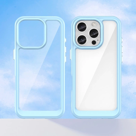 Outer Space Case mit Gelrahmen für iPhone 16 Pro Max – blau