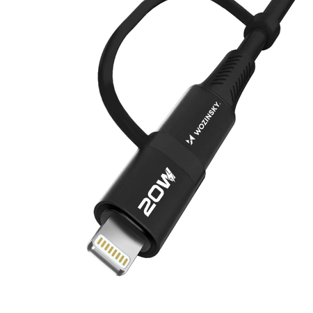 Wozinsky WNBAA 4in1 Kabel 2x USB-C 1x USB-A 1x Lightning 60W 1 m - Schwarz