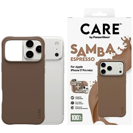 CARE by PanzerGlass Modisches Samba MagSafe Case für iPhone 17 Pro Max - Braun