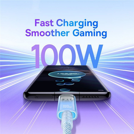 BASEUS kabel Typ C do Typ C Explorer Power Delivery 100W 1m niebieski P10319703311-00 / CB000043