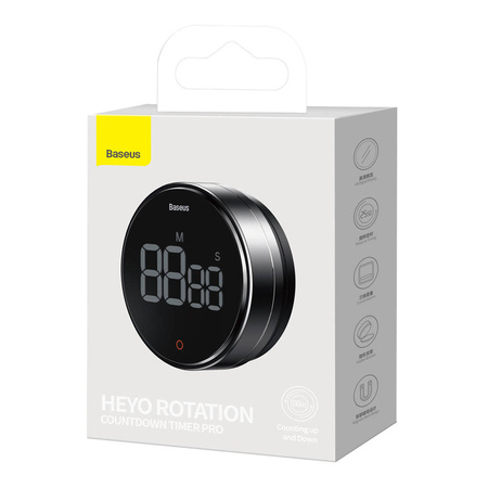 Baseus Heyo Pro obrotowy minutnik czasomierz elektroniczny timer szary (FMDS000013)