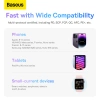 Baseus Comet Series powerbank with display 10000mAh 22.5W - white + USB-A - USB-C 0.3m cable - white