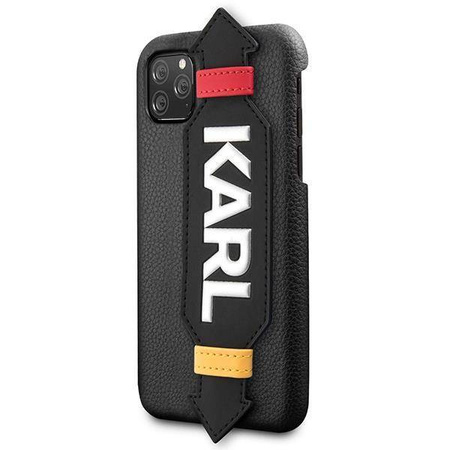 Original Handyhülle IPHONE 11 PRO Karl Lagerfeld Strap (KLHCN58HDAWBK) schwarz