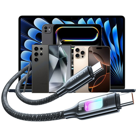 Kabel USAMS TC Series SJ750 100W USB-C   do USB-C 1,2 m tarnish